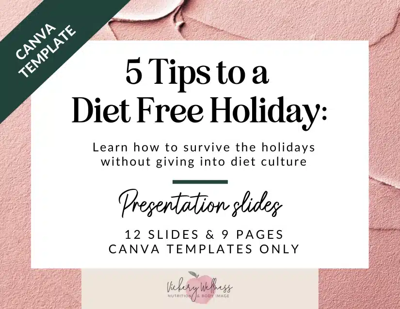 diet free holiday presentation